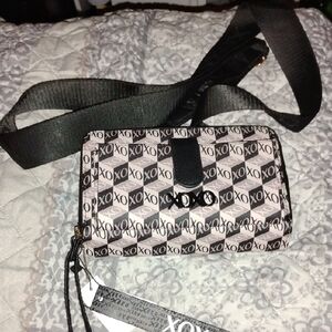 XOXO Black and Grey Crossbody Bag/Wallet With Removable Strap